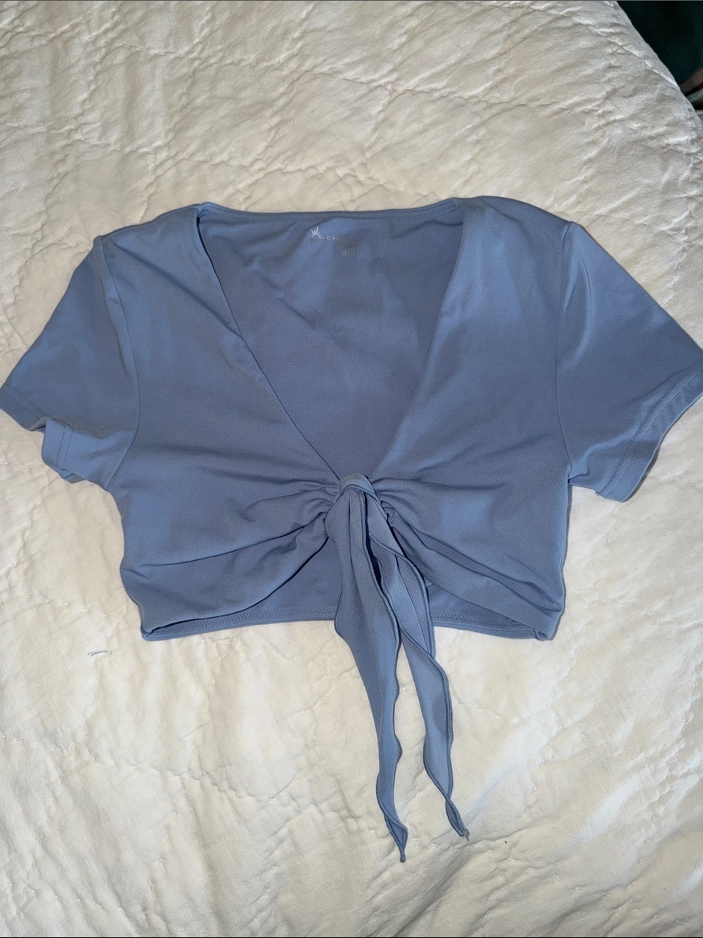 Tie-Front Athletic Crop Top